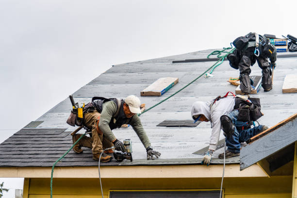 Professional Gutter Installation technician working in Bloomfield, NM